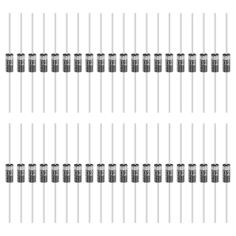 100 Pcs 1N4002 Rectifier Diode, 1A 100V DO-41 Electronic Silicon Diodes