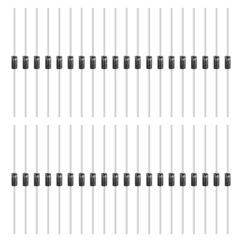 100 Pcs 1N4001 Rectifier Diode, 1A 50V DO-41 Electronic Silicon Diodes