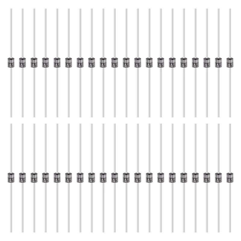 100 Pcs 1A7 Rectifier Diode, 1A 1000V R-1 Electronic Silicon Diodes