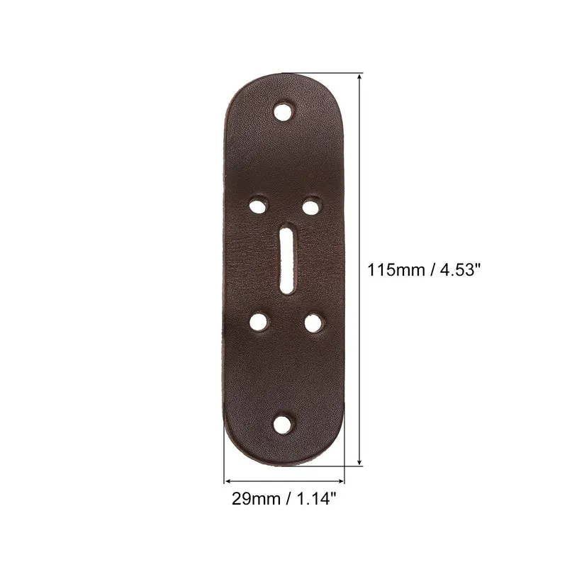 Leather Belt Pin Buckle with Rivets, 29mm Belt Head Connection Loop for DIY Crafting Men Women's Belts Accessories (Coffee)