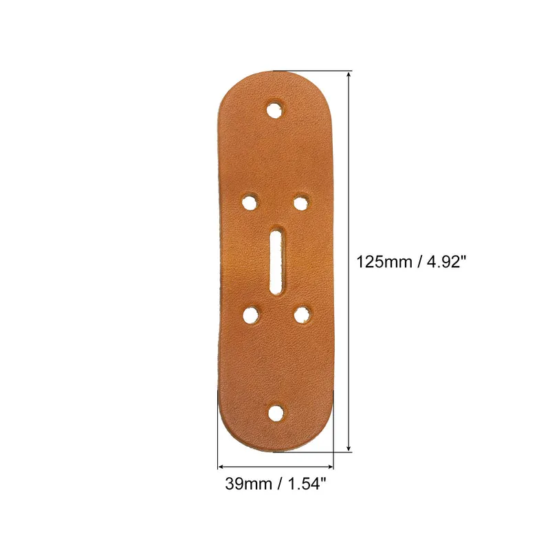 Leather Belt Pin Buckle with Rivets, 39mm Belt Head Connection Loop for DIY Crafting Men Women's Belts Accessories (Yellow Orange)