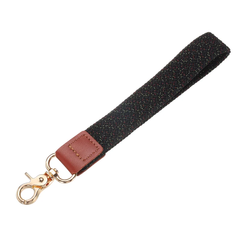 Wrist Lanyard Keychain, Braided Wristlet Strap with Gold Clasp, Starry Night