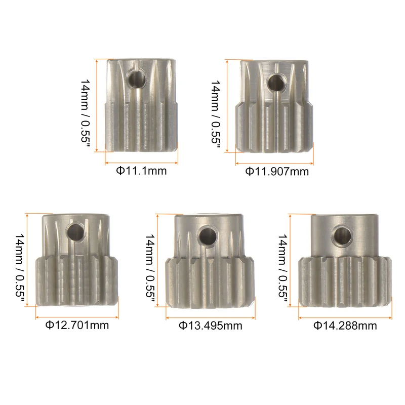 32P Pinion Motor Gear Set 12T 13T 14T 15T 16T 1/8 inch RC Motor Shaft