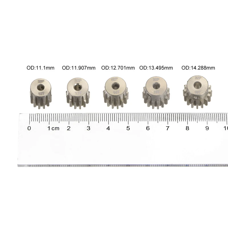 32P Pinion Motor Gear Set 12T 13T 14T 15T 16T 1/8 inch RC Motor Shaft
