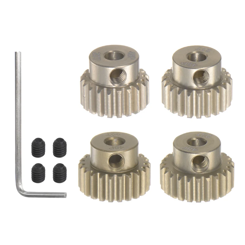 48P Pinion Motor Gear Set 20T 21T 22T 23T 1/8 inch RC Motor Shaft 7075 Aluminum