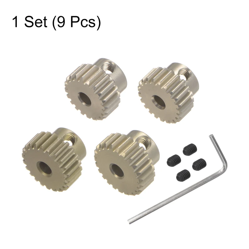 48P Pinion Motor Gear Set 20T 21T 22T 23T 1/8 inch RC Motor Shaft 7075 Aluminum