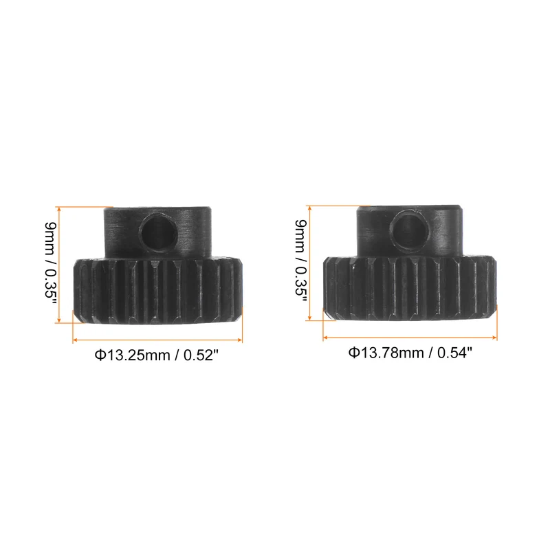 48P Hardened Pinion Motor Gear Set 23T 24T 1/8 Inch RC Motor Shaft