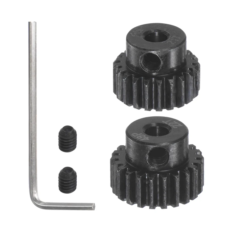 48P Hardened Pinion Motor Gear Set 21T 22T 1/8 Inch RC Motor Shaft