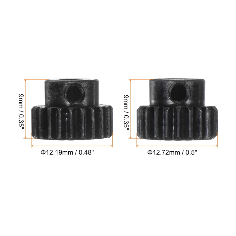 48P Hardened Pinion Motor Gear Set 21T 22T 1/8 Inch RC Motor Shaft