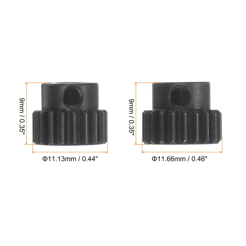 48P Hardened Pinion Motor Gear Set 19T 20T 1/8 Inch RC Motor Shaft
