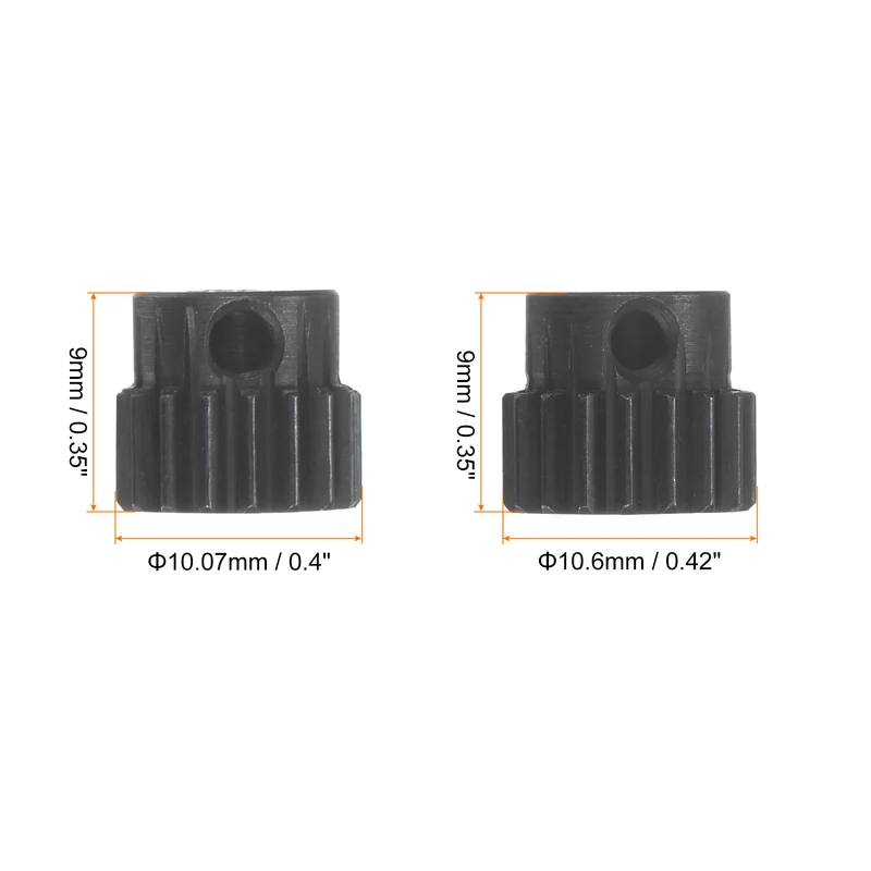 48P Hardened Pinion Motor Gear Set 17T 18T 1/8 Inch RC Motor Shaft