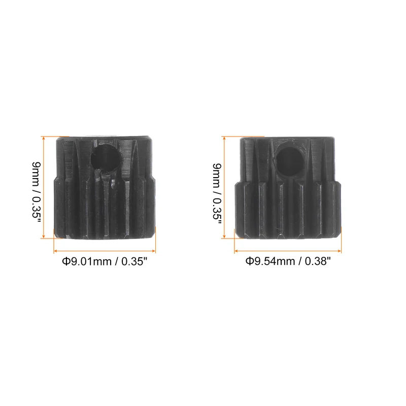 48P Hardened Pinion Motor Gear Set 15T 16T 1/8 Inch RC Motor Shaft