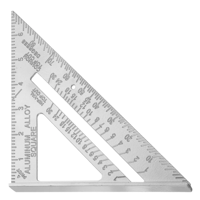 7" Speed Ruler Layout Tool Aluminum Alloy Triangular Carpenter Square