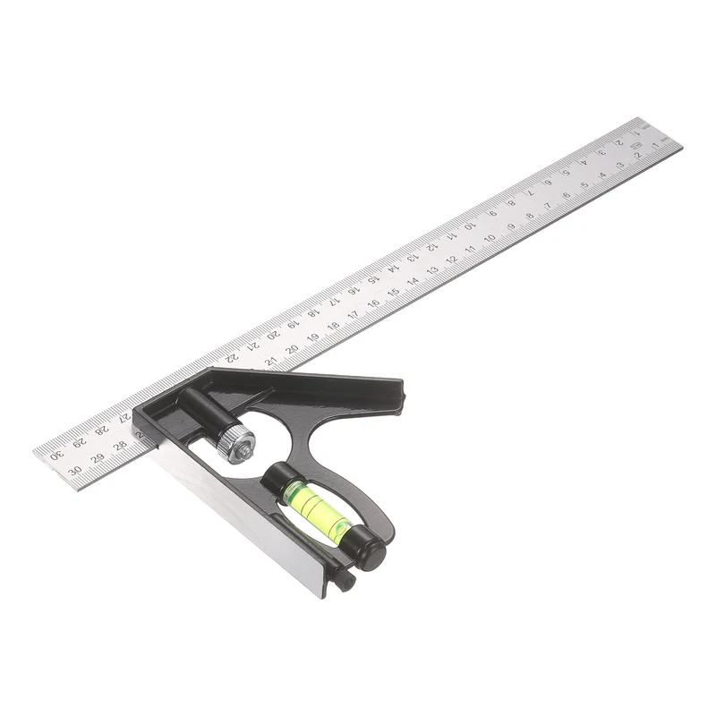 Combination Square Ruler 12" / 300mm Carpenter Combo Squares, Silver