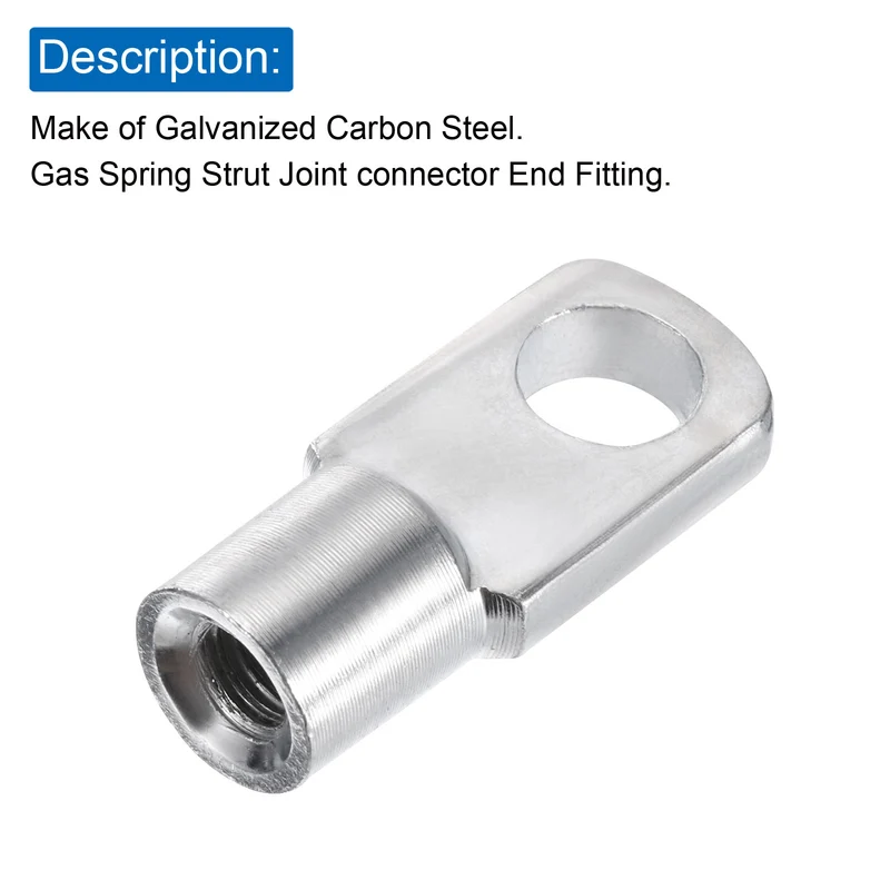 15Pcs Gas Spring Strut M6x11mm Fitting Female Threaded Connectors Steel Silver