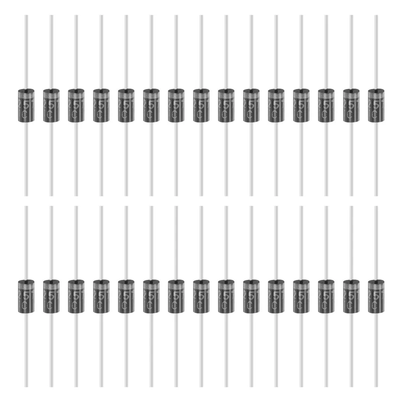 30 Pcs RL257 Rectifier Diode, 1.5A 1000V DO-15 Electronic Silicon Diodes