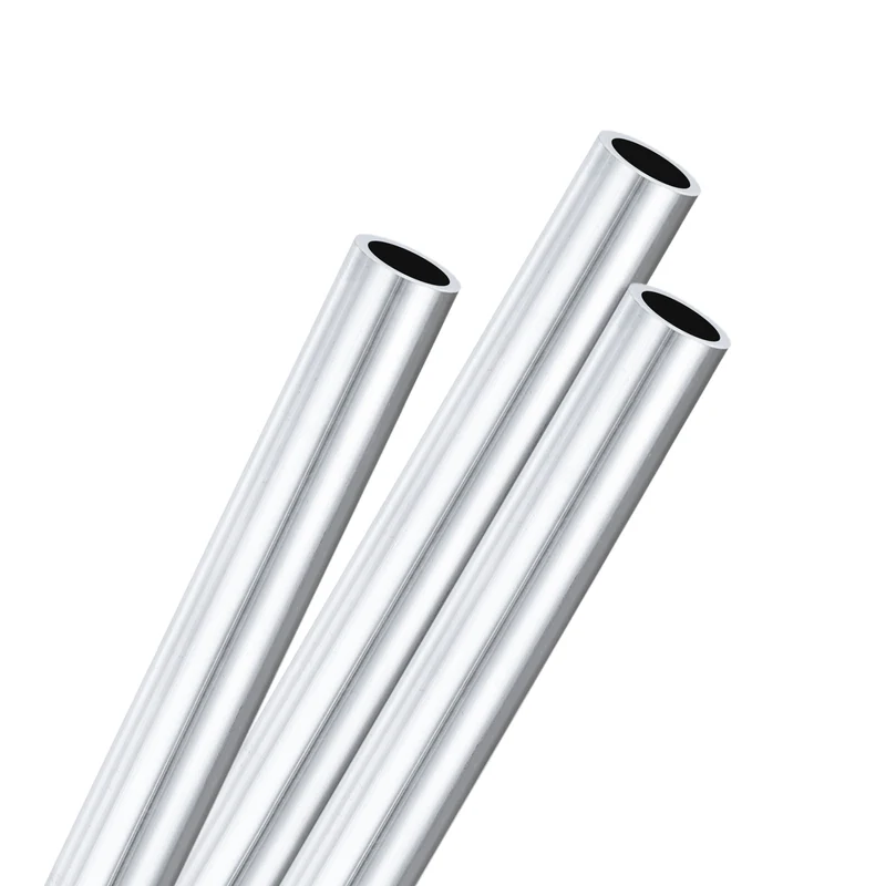 3-Pack 6063 Aluminum Round Tube, 7mmx9mm(IDxOD) 250mm Length Straight Tubing