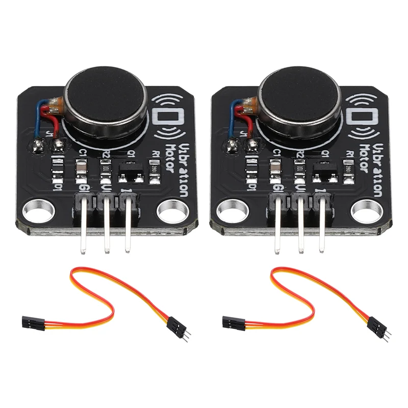 2Pcs Vibration Motor Module with Jump Wire, 9000RPM DC 3-5.3V Motor Module