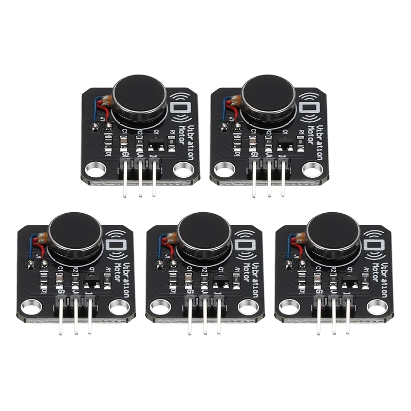 5Pcs Vibration Motor Module, 9000RPM DC 3-5.3V Vibration Motor Switch Module