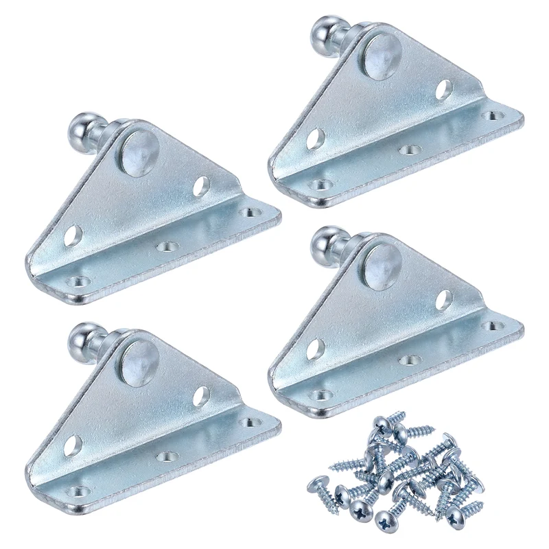 10MM Ball Stud Mounting Bracket, 4PCS Gas Struts Mounting Bracket 20PCS Screws