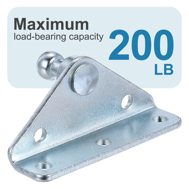 10MM Ball Stud Mounting Bracket, 4PCS Gas Struts Mounting Bracket 20PCS Screws