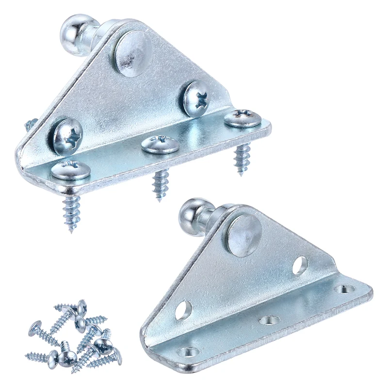 10MM Ball Stud Mounting Bracket, 2PCS Gas Struts Mounting Bracket 10pcs Screws