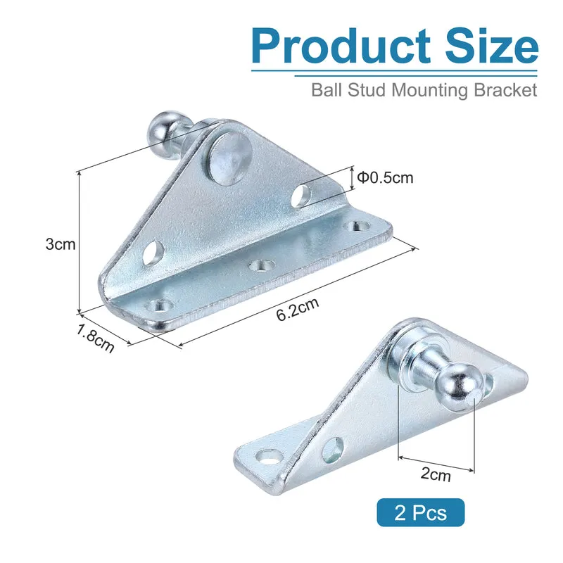 10MM Ball Stud Mounting Bracket, 2PCS Gas Struts Mounting Bracket