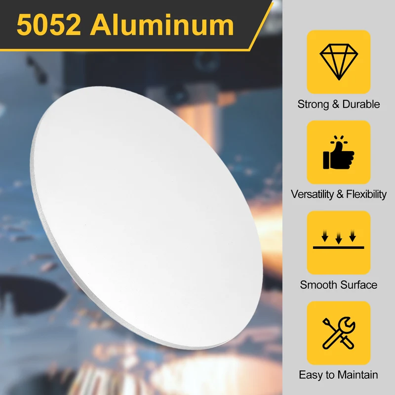 6Pcs Aluminum Disc 3"(80mm) Dia 0.04"(1mm) Thick Round 5052 Aluminum Sheets
