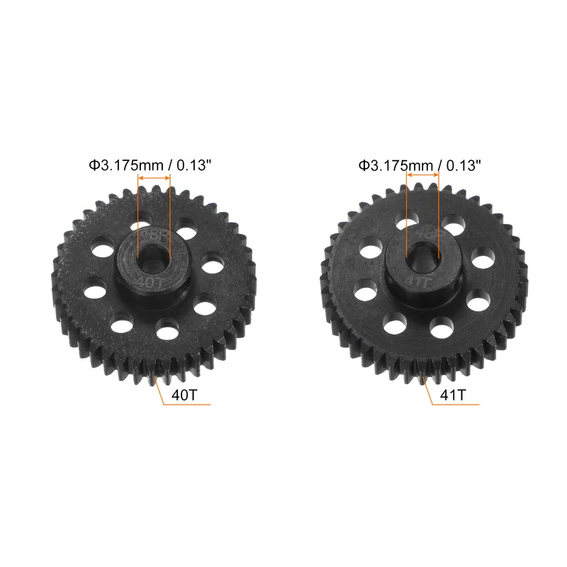 48P Hardened Pinion Motor Gear Set 40T 41T 1/8 Inch RC Motor Shaft