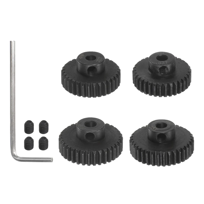 48P Hardened Pinion Motor Gear Set 32T 33T 34T 35T 1/8 Inch RC Motor Shaft