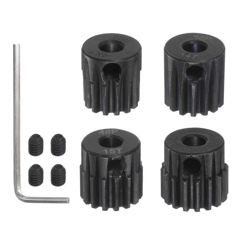 48P Hardened Pinion Motor Gear Set 13T 14T 15T 16T 1/8 Inch RC Motor Shaft