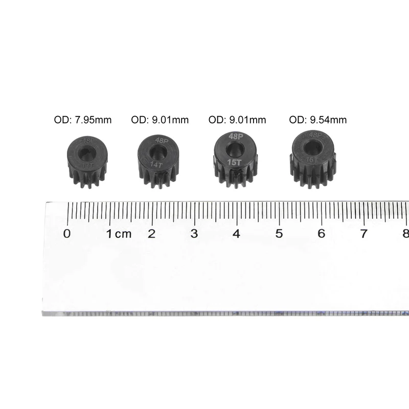 48P Hardened Pinion Motor Gear Set 13T 14T 15T 16T 1/8 Inch RC Motor Shaft