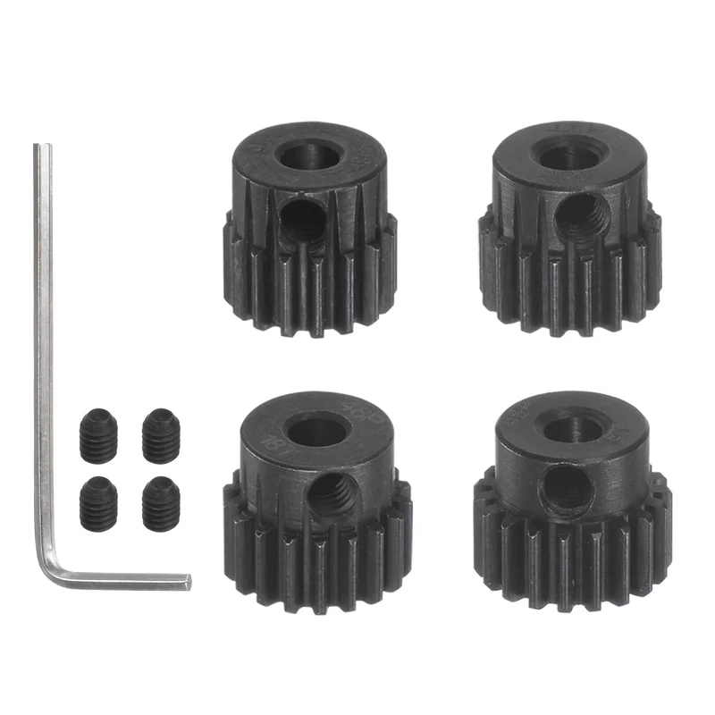 48P Hardened Pinion Motor Gear Set 16T 17T 18T 19T 1/8 Inch RC Motor Shaft