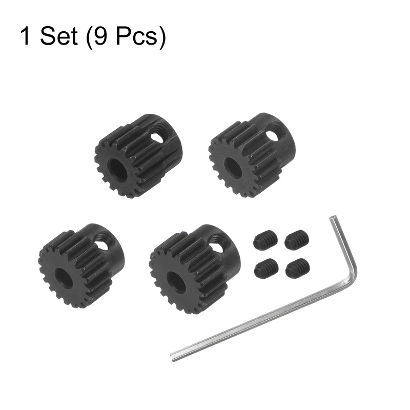 48P Hardened Pinion Motor Gear Set 16T 17T 18T 19T 1/8 Inch RC Motor Shaft