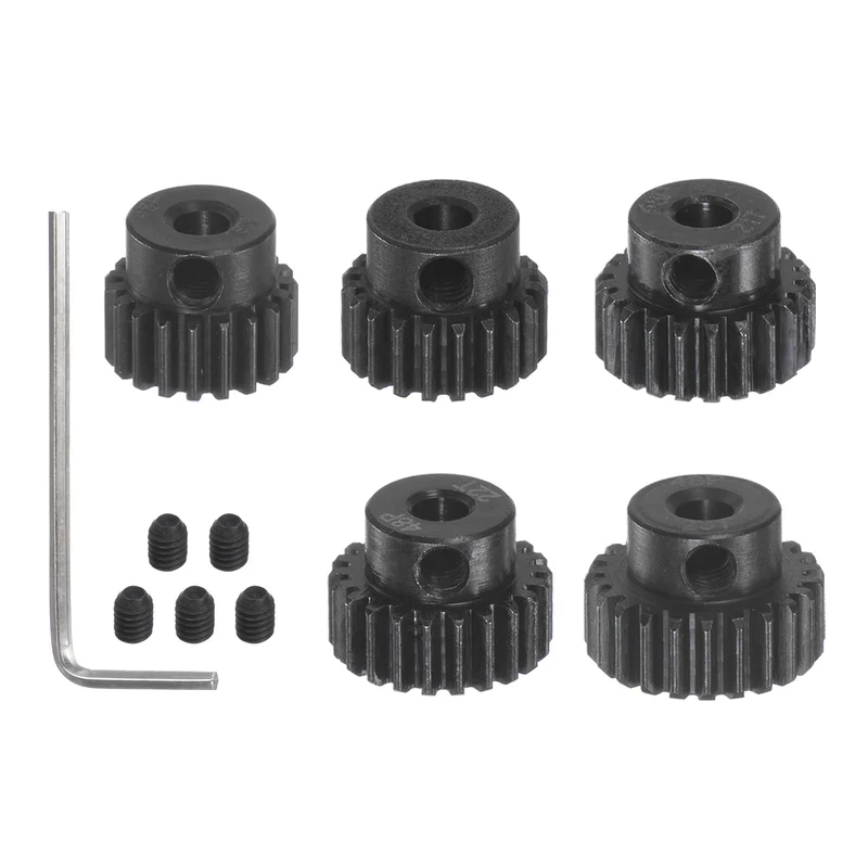 48P Hardened Pinion Motor Gear Set 19T 20T 21T 22T 23T 1/8 Inch RC Motor Shaft