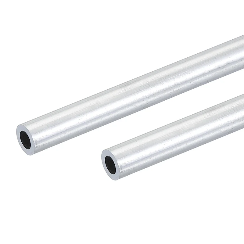 2 Pcs 6063 Aluminum Tube, 10mm OD 2mm Thickness 300mm Length Round Tubing