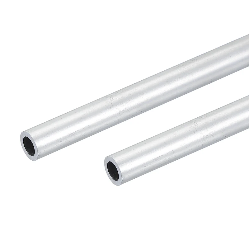 2 Pcs 6063 Aluminum Tube, 12mm OD 2mm Thickness 300mm Length Round Tubing