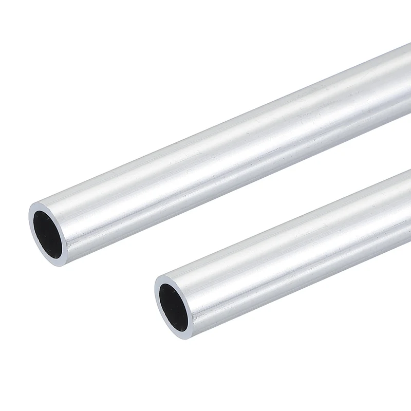2 Pcs 6063 Aluminum Tube, 16mm OD 2mm Thickness 300mm Length Round Tubing