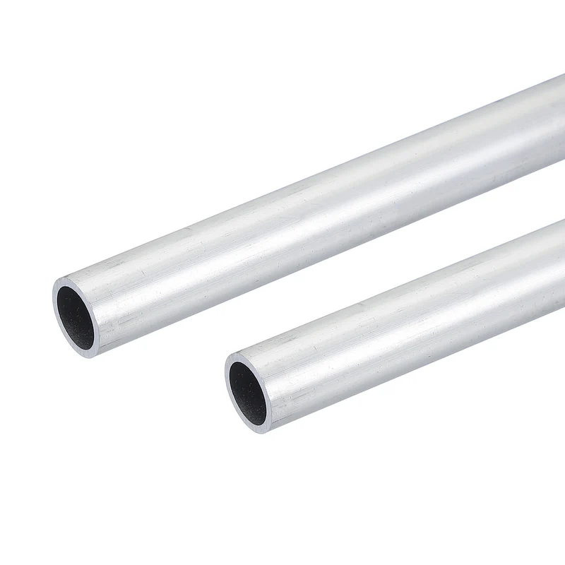 2 Pcs 6063 Aluminum Tube, 19mm OD 2mm Thickness 300mm Length Round Tube