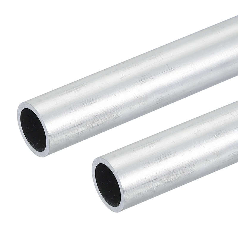 2 Pcs 6063 Aluminum Tube, 20mm OD 2mm Thickness 300mm Length Round Tubing