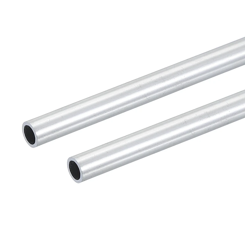 2 Pcs 6063 Aluminum Tube, 8mm OD 1mm Thickness 300mm Length Round Tubing