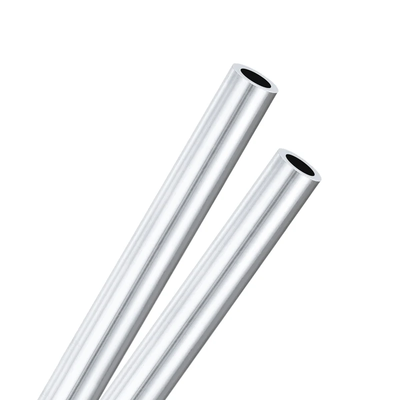 2-Pack 6063 Aluminum Round Tube, 6mmx9mm(IDxOD) 250mm Length Straight Tubing