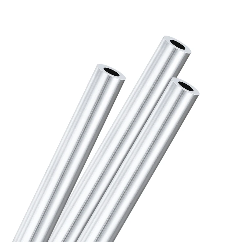 3-Pack 6063 Aluminum Round Tube, 5mmx9mm(IDxOD) 250mm Length Straight Tubing