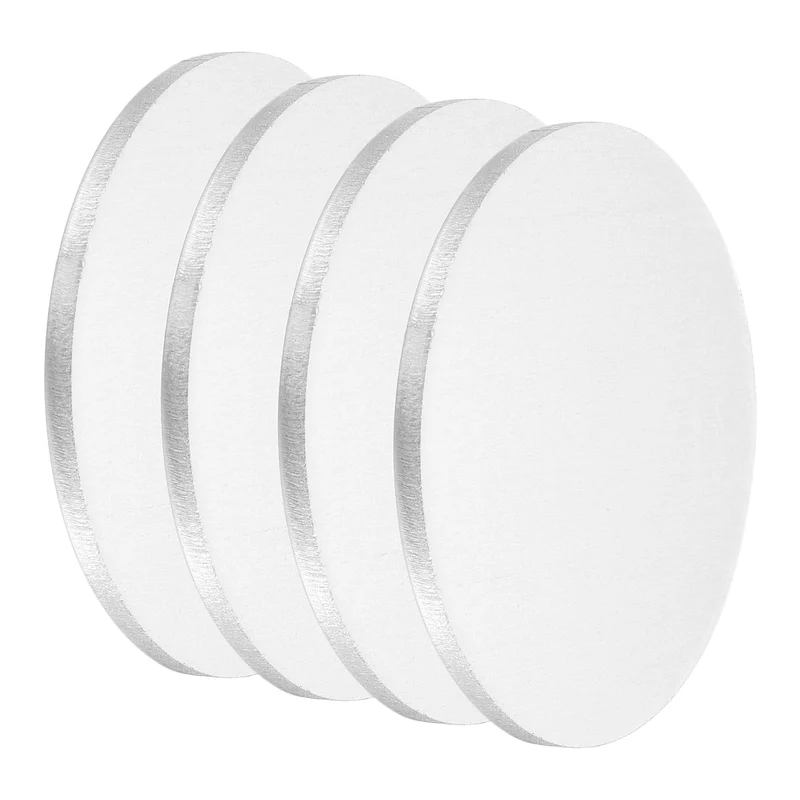 4Pcs Aluminum Disc 2"(60mm) Dia 0.12"(3mm) Thick Round 5052 Aluminum Sheets