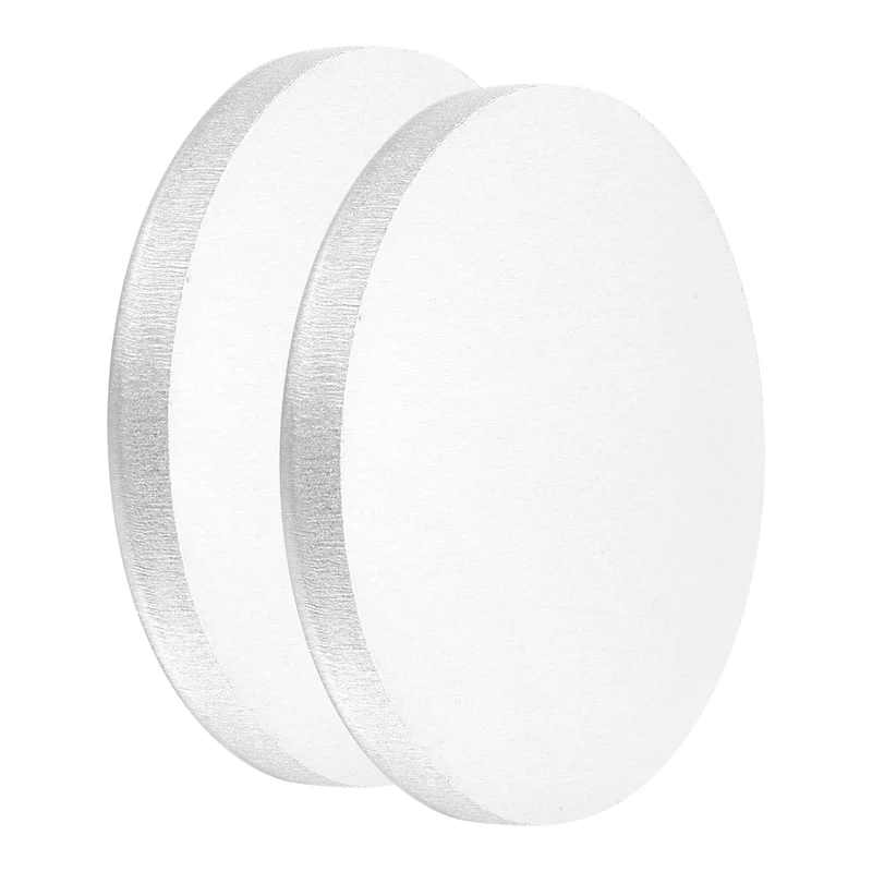 2Pcs Aluminum Disc, 2"(50mm) Dia 0.24"(6mm) Thick Round 5052 Aluminum Sheets