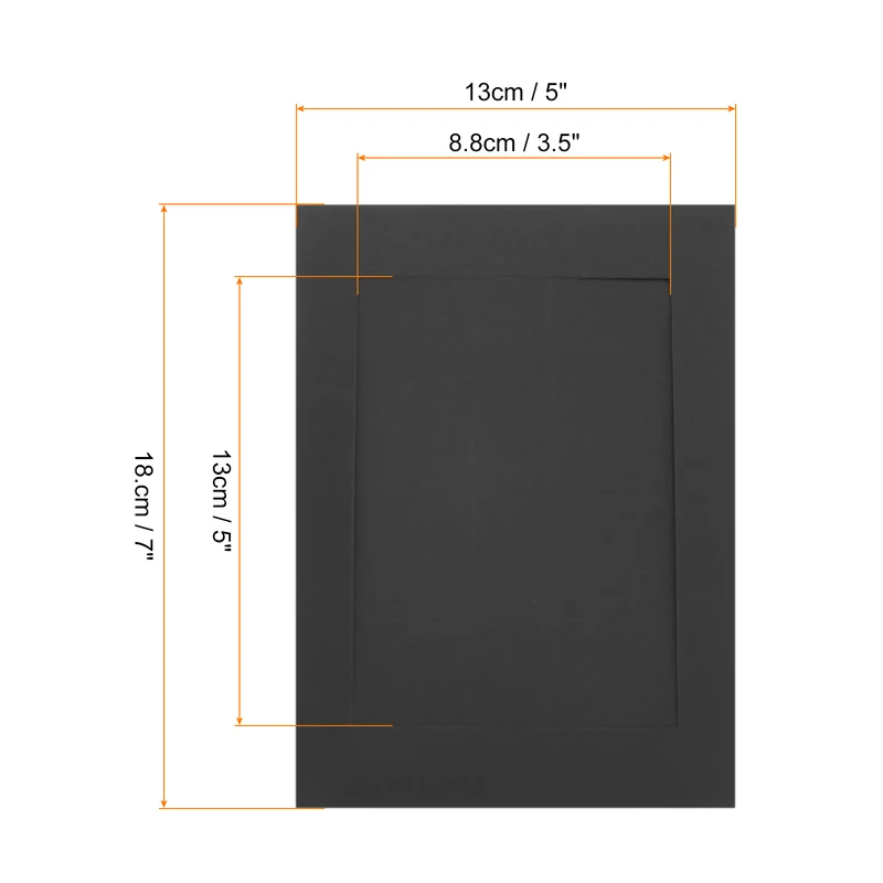 10PCS Paper Photo Frames, 7 x 5 Inch Cardboard Picture Frames with Clip & String, DIY Photo Hanging Display for Home Office Decor, Black