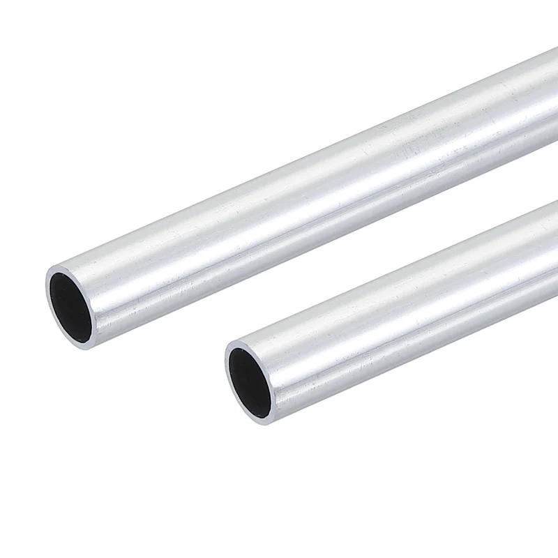 2 Pcs 6063 Aluminum Tube, 12mm OD 1mm Thickness 300mm Length Round Tubing