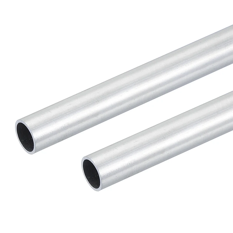 2 Pcs 6063 Aluminum Tube, 13mm OD 1mm Thickness 300mm Length Round Tubing
