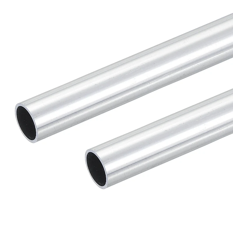 2 Pcs 6063 Aluminum Tube, 14mm OD 1mm Thickness 300mm Length Round Tubing