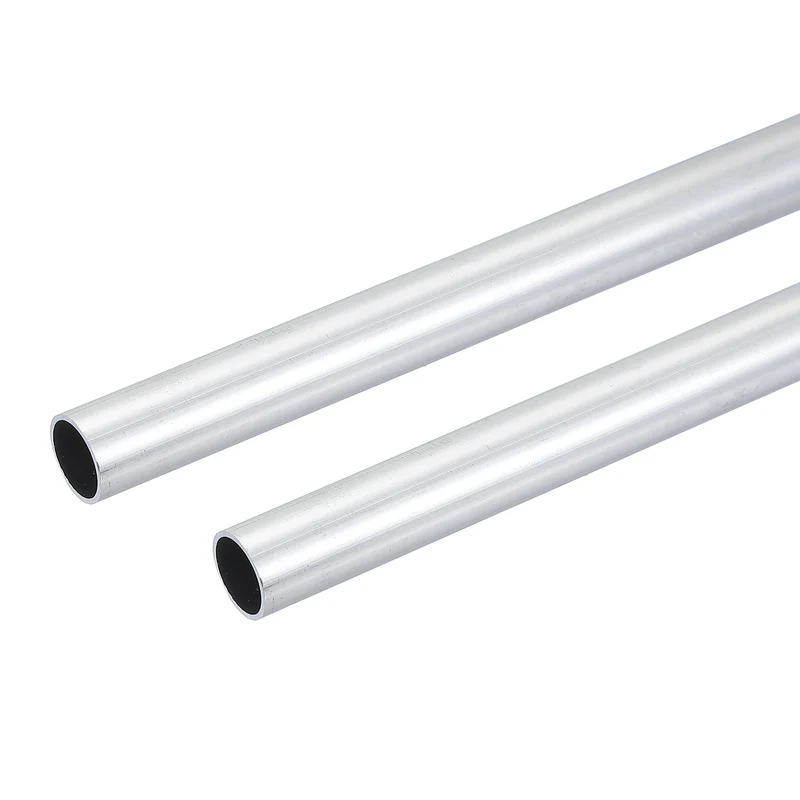 2 Pcs 6063 Aluminum Tube, 16mm OD 1mm Thickness 300mm Length Round Tubing